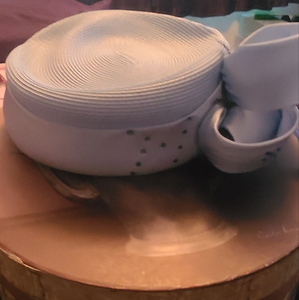 Light Blue Ceramic Vase with Ribbon Detail